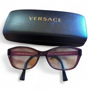 🔥Live Show Listing🔥Versace Purple Cat-Eye Optical Glasses with Branded Case